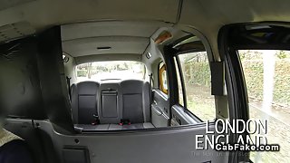 Skinny British amateur banged in fake taxi