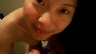 korean wife sung ha  giving blow job